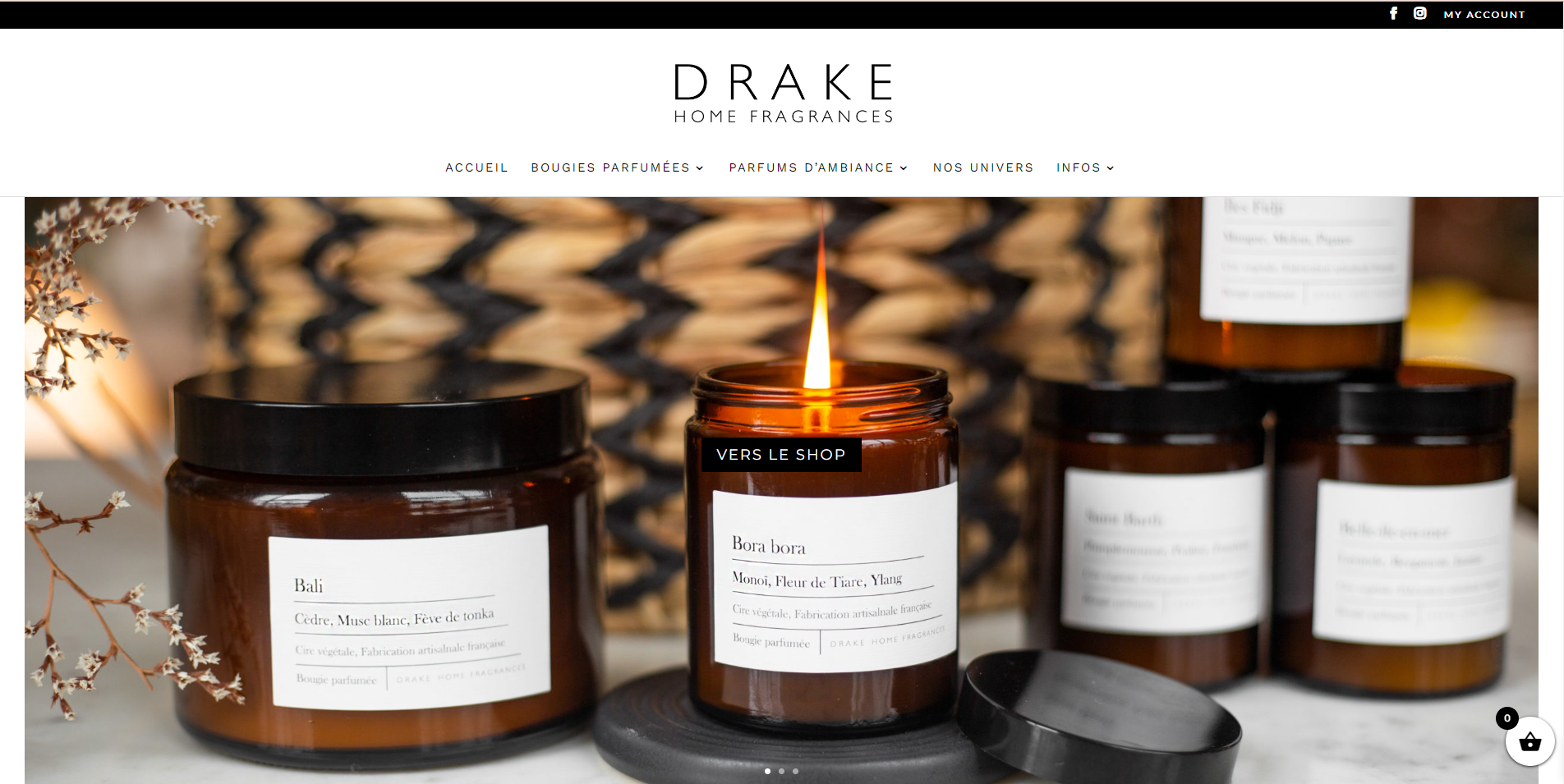 Drake Manufacture, fabrication artisanale française de bougies parfumées et parfums d'ambiance
